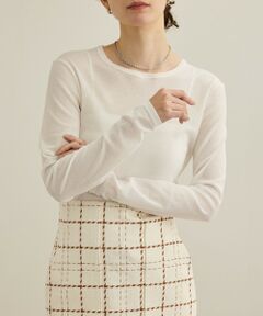 ROPE' / ロペ カットソー（半袖以外） | 【洗える】ドライタッチシアーロングスリーブカットソー