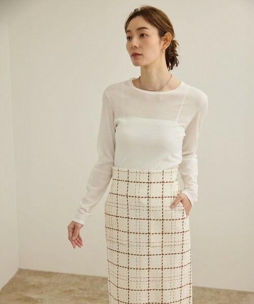 ROPE' / ロペ カットソー（半袖以外） | 【洗える】ドライタッチシアーロングスリーブカットソー | 詳細3