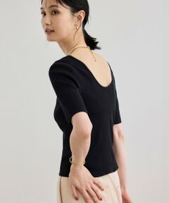 ROPE' / ロペ カットソー | 【洗える】テレコ5分袖ニットプルオーバー