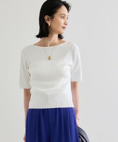 ROPE' / ロペ カットソー | 【洗える】テレコ5分袖ニットプルオーバー