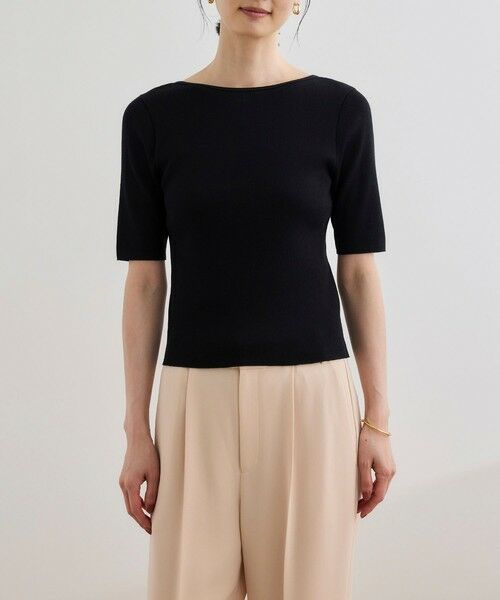 ROPE' / ロペ カットソー | 【洗える】テレコ5分袖ニットプルオーバー | 詳細13