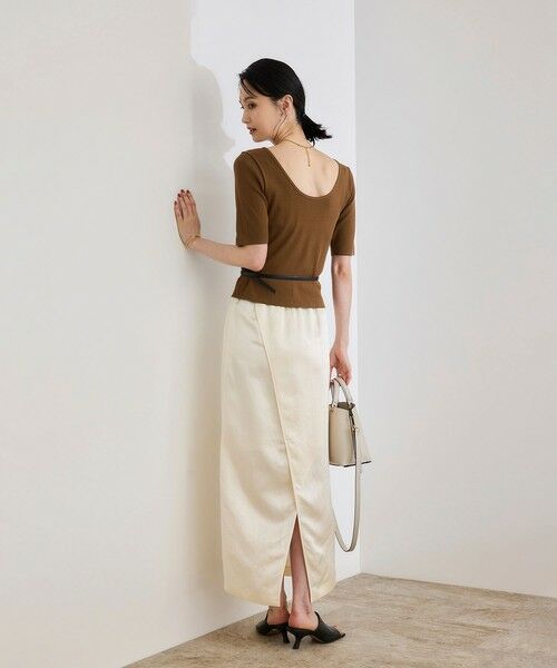 ROPE' / ロペ カットソー | 【洗える】テレコ5分袖ニットプルオーバー | 詳細3