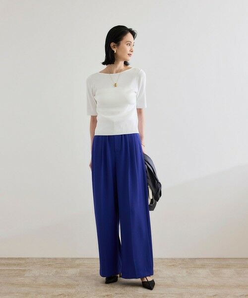 ROPE' / ロペ カットソー | 【洗える】テレコ5分袖ニットプルオーバー | 詳細6