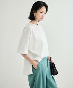 ROPE' / ロペ Tシャツ | 【洗える・ナノシア加工】スムース半袖 Aラインカットソー
