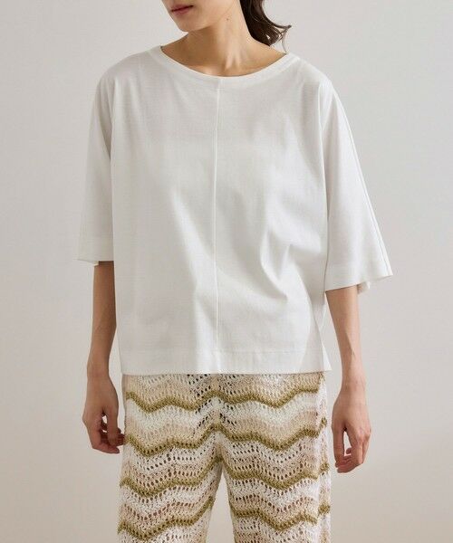 ROPE' / ロペ Tシャツ | 【洗える・ナノシア加工】スムース半袖 Aラインカットソー | 詳細11