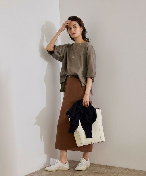 ROPE' / ロペ Tシャツ | 【洗える・ナノシア加工】スムース半袖 Aラインカットソー | 詳細19