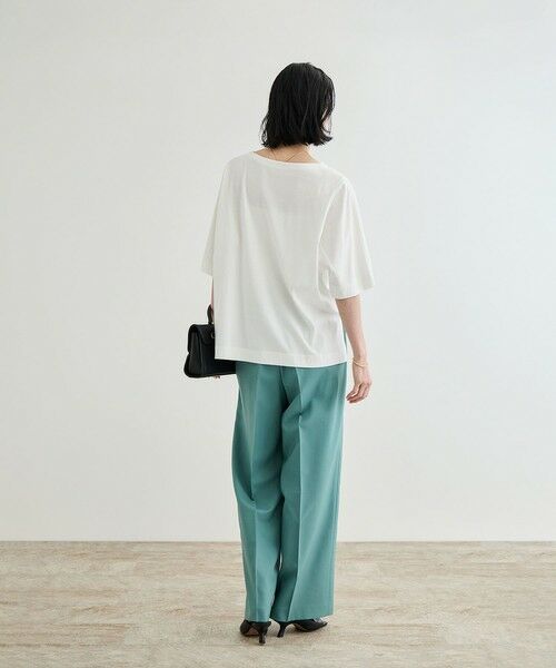 ROPE' / ロペ Tシャツ | 【洗える・ナノシア加工】スムース半袖 Aラインカットソー | 詳細2