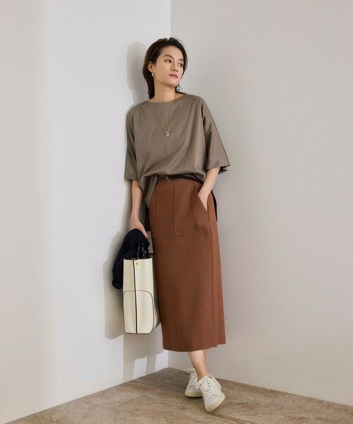 ROPE' / ロペ Tシャツ | 【洗える・ナノシア加工】スムース半袖 Aラインカットソー | 詳細20