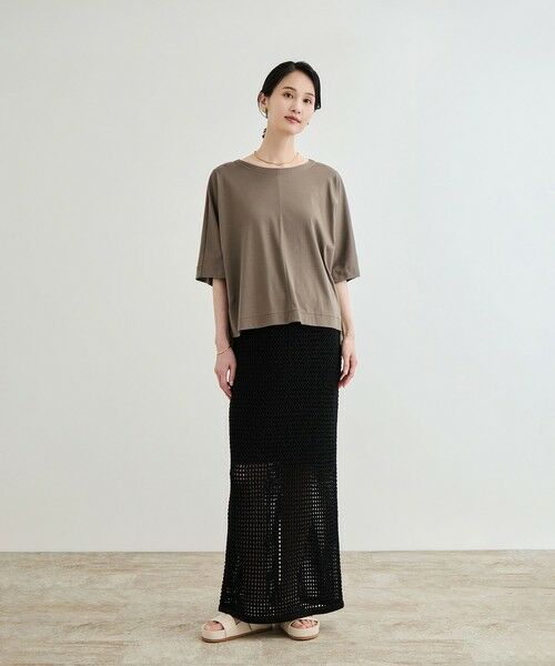 ROPE' / ロペ Tシャツ | 【洗える・ナノシア加工】スムース半袖 Aラインカットソー | 詳細7