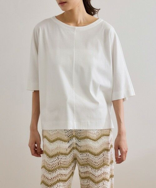 ROPE' / ロペ Tシャツ | 【洗える・ナノシア加工】スムース半袖 Aラインカットソー | 詳細9