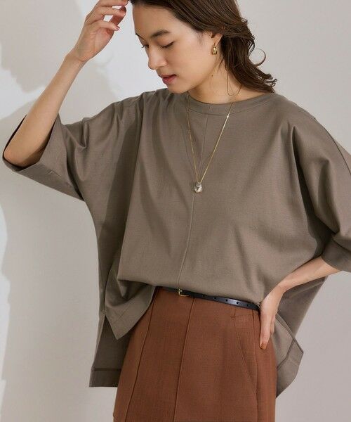 ROPE' / ロペ Tシャツ | 【洗える・ナノシア加工】スムース半袖 Aラインカットソー | 詳細25