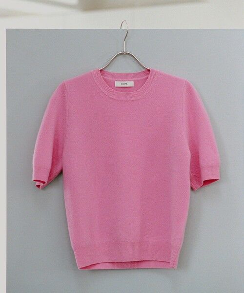 ROPE' / ロペ ニット・セーター | ウールカシミヤブレンド 5分袖ニットプルオーバー/イージーケア | 詳細1