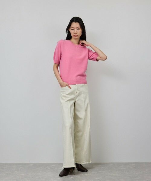 ROPE' / ロペ ニット・セーター | ウールカシミヤブレンド 5分袖ニットプルオーバー/イージーケア | 詳細10