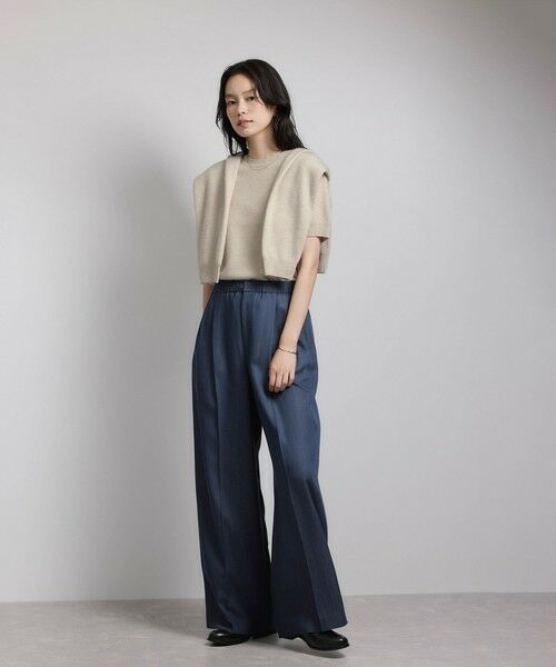 ROPE' / ロペ ニット・セーター | ウールカシミヤブレンド 5分袖ニットプルオーバー/イージーケア | 詳細14