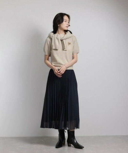 ROPE' / ロペ ニット・セーター | ウールカシミヤブレンド 5分袖ニットプルオーバー/イージーケア | 詳細15