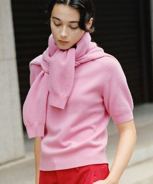 ROPE' / ロペ ニット・セーター | ウールカシミヤブレンド 5分袖ニットプルオーバー/イージーケア | 詳細2