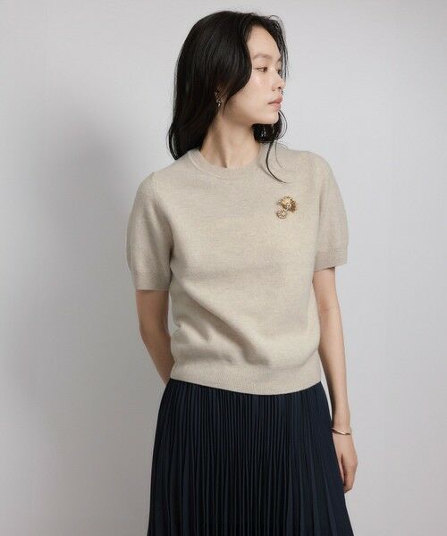 ROPE' / ロペ ニット・セーター | ウールカシミヤブレンド 5分袖ニットプルオーバー/イージーケア | 詳細25