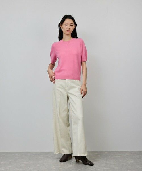 ROPE' / ロペ ニット・セーター | ウールカシミヤブレンド 5分袖ニットプルオーバー/イージーケア | 詳細28