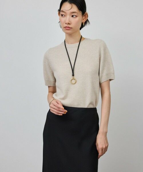 ROPE' / ロペ ニット・セーター | ウールカシミヤブレンド 5分袖ニットプルオーバー/イージーケア | 詳細5