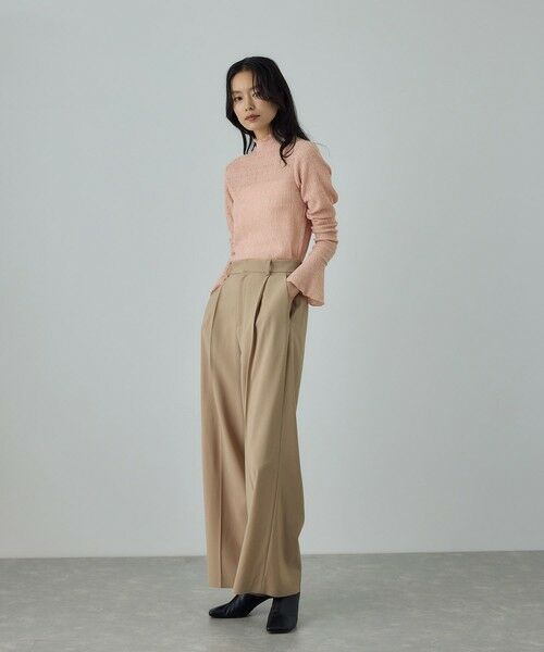 ROPE' / ロペ Tシャツ | ボタニカルダイフレアスリーブハイネックカットソー/イージーケア・アンサンブル対応 | 詳細10