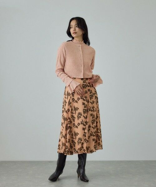 ROPE' / ロペ Tシャツ | ボタニカルダイフレアスリーブハイネックカットソー/イージーケア・アンサンブル対応 | 詳細15