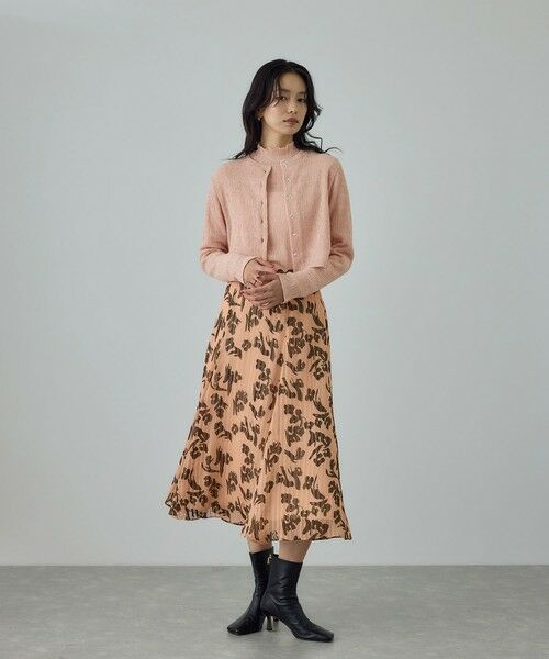 ROPE' / ロペ Tシャツ | ボタニカルダイフレアスリーブハイネックカットソー/イージーケア・アンサンブル対応 | 詳細16