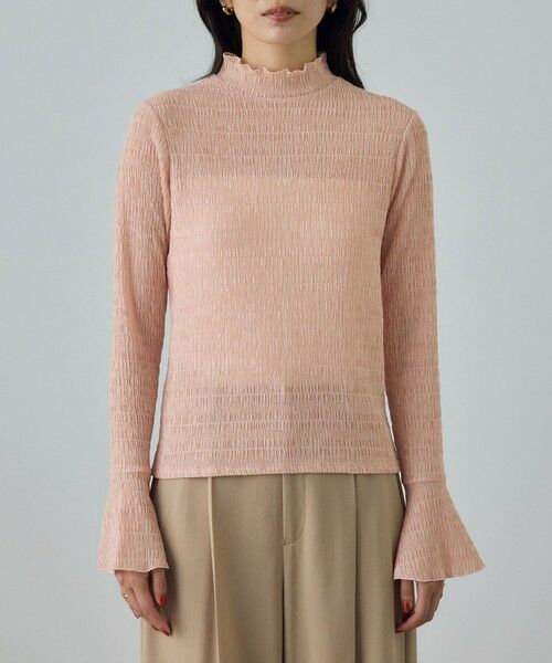 ROPE' / ロペ Tシャツ | ボタニカルダイフレアスリーブハイネックカットソー/イージーケア・アンサンブル対応 | 詳細17