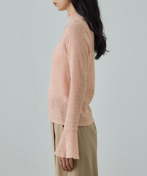 ROPE' / ロペ Tシャツ | ボタニカルダイフレアスリーブハイネックカットソー/イージーケア・アンサンブル対応 | 詳細18