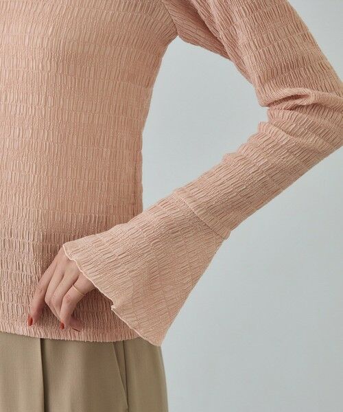 ROPE' / ロペ Tシャツ | ボタニカルダイフレアスリーブハイネックカットソー/イージーケア・アンサンブル対応 | 詳細21