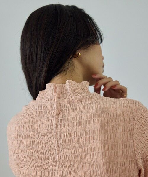 ROPE' / ロペ Tシャツ | ボタニカルダイフレアスリーブハイネックカットソー/イージーケア・アンサンブル対応 | 詳細8