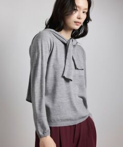 ROPE' / ロペ ニット・セーター | 袖ギャザークルーネックニットプルオーバー/イージーケア