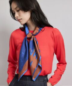 ROPE' / ロペ ニット・セーター | 袖ギャザークルーネックニットプルオーバー/イージーケア