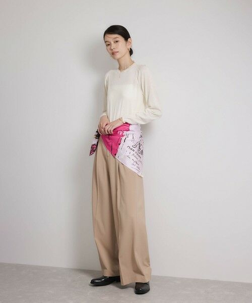 ROPE' / ロペ ニット・セーター | 袖ギャザークルーネックニットプルオーバー/イージーケア | 詳細12