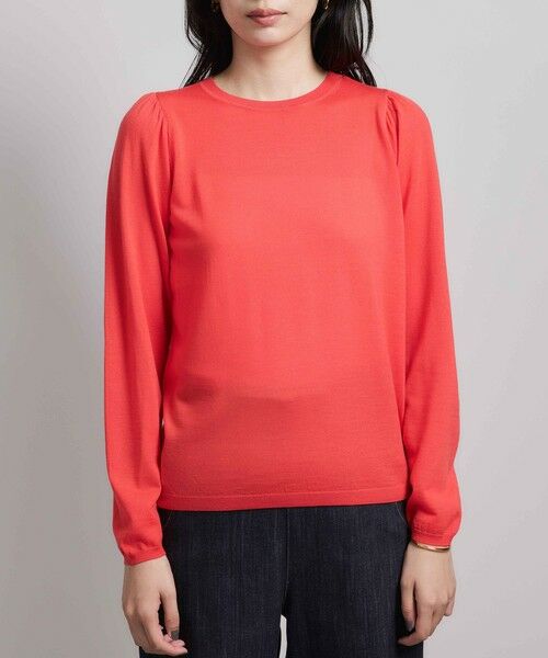 ROPE' / ロペ ニット・セーター | 袖ギャザークルーネックニットプルオーバー/イージーケア | 詳細13