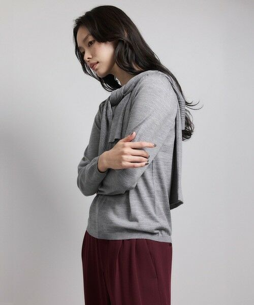 ROPE' / ロペ ニット・セーター | 袖ギャザークルーネックニットプルオーバー/イージーケア | 詳細2