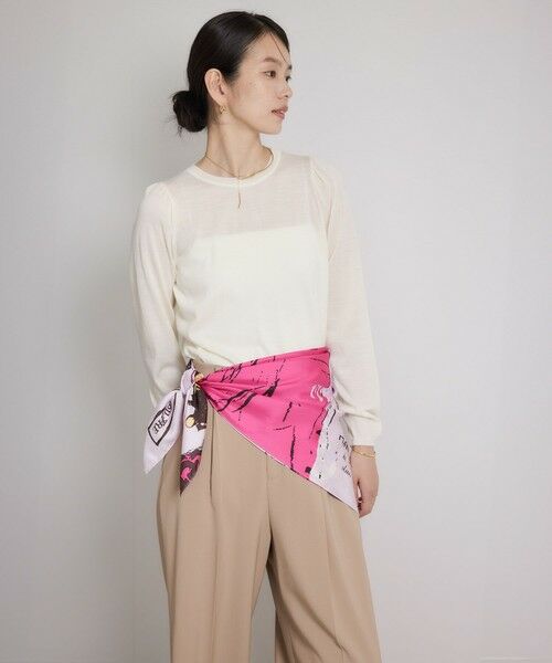 ROPE' / ロペ ニット・セーター | 袖ギャザークルーネックニットプルオーバー/イージーケア | 詳細26