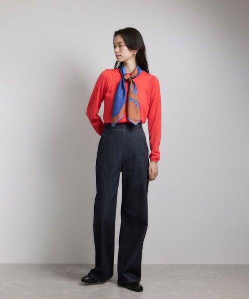 ROPE' / ロペ ニット・セーター | 袖ギャザークルーネックニットプルオーバー/イージーケア | 詳細4