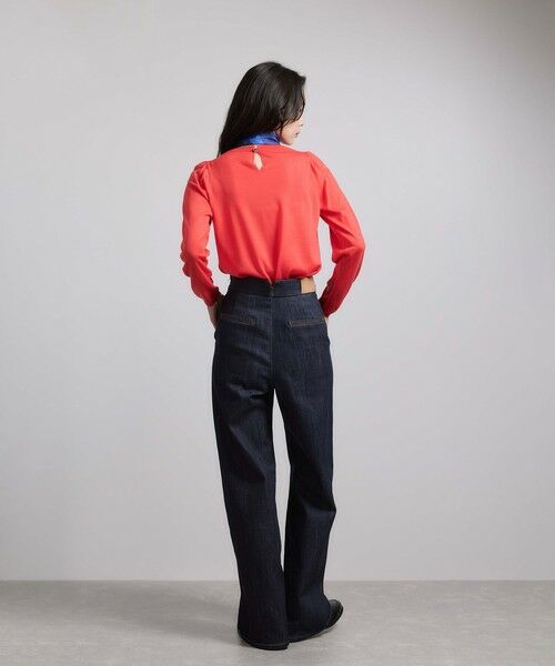 ROPE' / ロペ ニット・セーター | 袖ギャザークルーネックニットプルオーバー/イージーケア | 詳細5