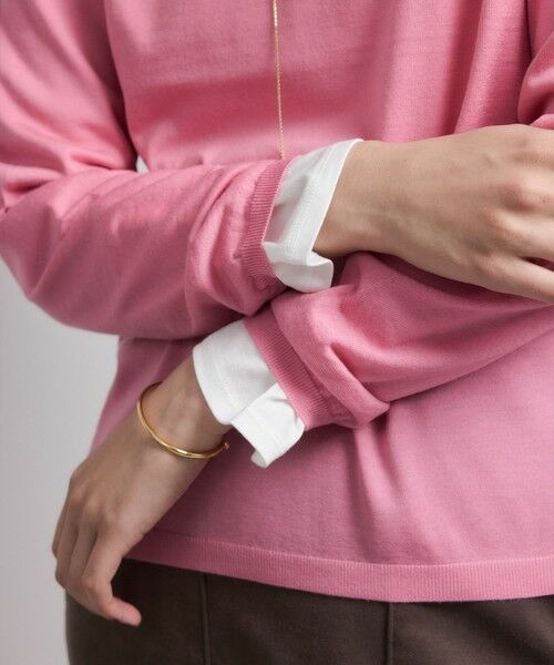 ROPE' / ロペ ニット・セーター | 袖ギャザークルーネックニットプルオーバー/イージーケア | 詳細7