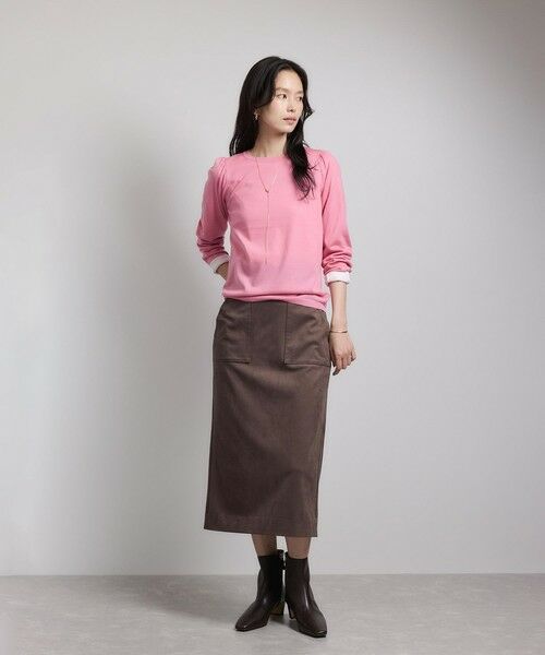 ROPE' / ロペ ニット・セーター | 袖ギャザークルーネックニットプルオーバー/イージーケア | 詳細8