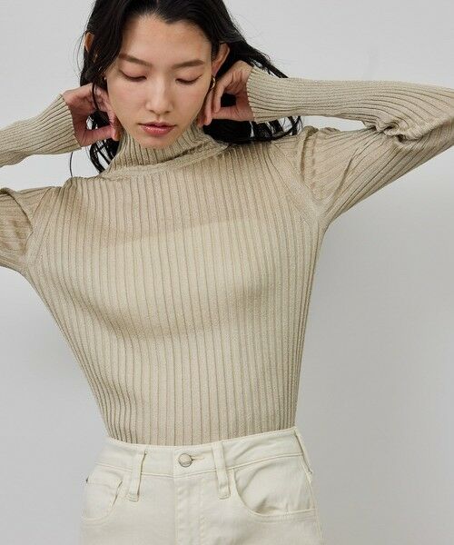 ROPE' / ロペ ニット・セーター | ラメタートルリブプルオーバー/イージーケア | 詳細9