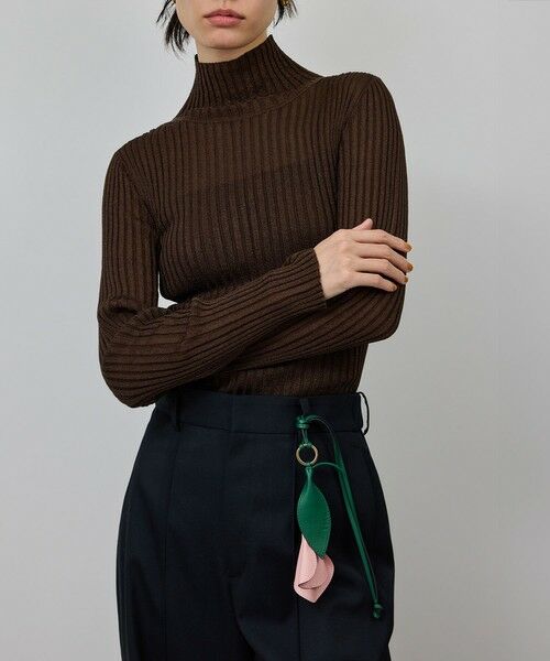 ROPE'/ロペ ラメタートルリブプルオーバー/イージーケア ブラウン系(22) F ROPE'/ロペ ラメタートルリブプルオーバー/イージーケア ブラウン系(22) F