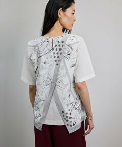 ROPE' / ロペ カットソー | 【洗える】【YUKO SAEKI for ROPE'・コラボ】スカーフ柄プリント Aラインカットソー