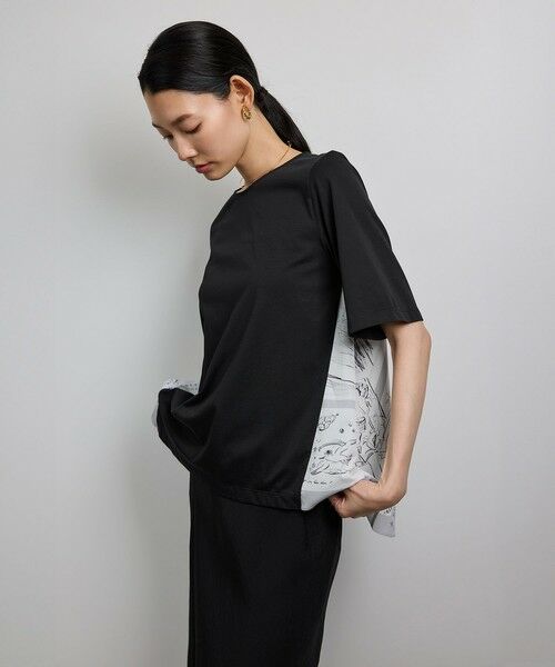 ROPE' / ロペ カットソー | 【洗える】【YUKO SAEKI for ROPE'・コラボ】スカーフ柄プリント Aラインカットソー | 詳細12