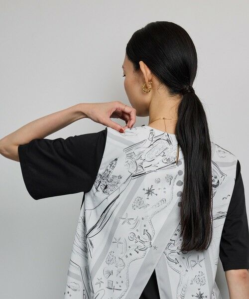 ROPE' / ロペ カットソー | 【洗える】【YUKO SAEKI for ROPE'・コラボ】スカーフ柄プリント Aラインカットソー | 詳細14