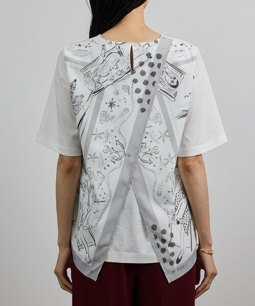 ROPE' / ロペ カットソー | 【洗える】【YUKO SAEKI for ROPE'・コラボ】スカーフ柄プリント Aラインカットソー | 詳細20