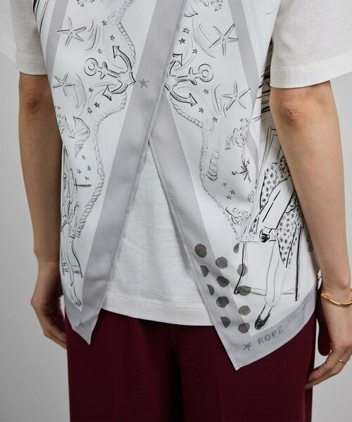 ROPE' / ロペ カットソー | 【洗える】【YUKO SAEKI for ROPE'・コラボ】スカーフ柄プリント Aラインカットソー | 詳細22