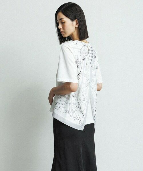 ROPE' / ロペ カットソー | 【洗える】【YUKO SAEKI for ROPE'・コラボ】スカーフ柄プリント Aラインカットソー | 詳細3