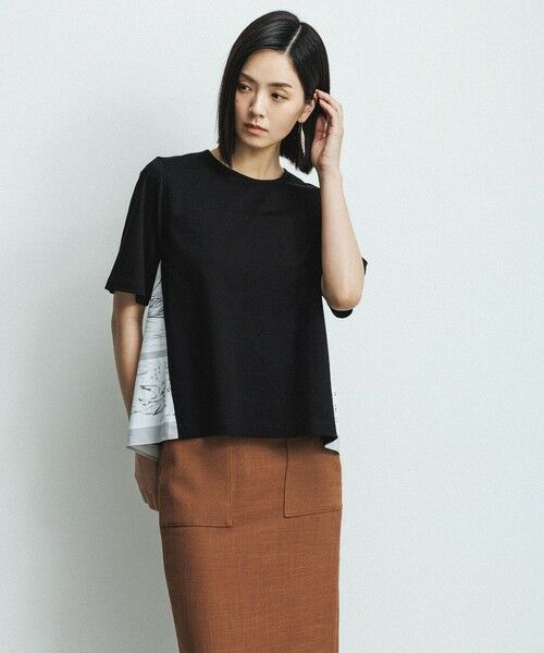 ROPE' / ロペ カットソー | 【洗える】【YUKO SAEKI for ROPE'・コラボ】スカーフ柄プリント Aラインカットソー | 詳細5