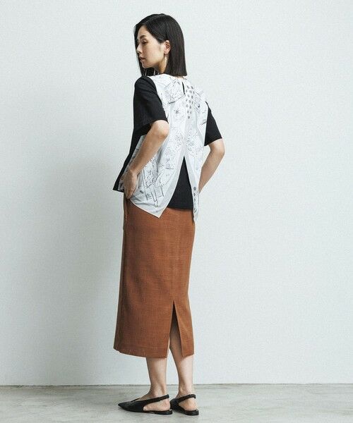 ROPE' / ロペ カットソー | 【洗える】【YUKO SAEKI for ROPE'・コラボ】スカーフ柄プリント Aラインカットソー | 詳細6